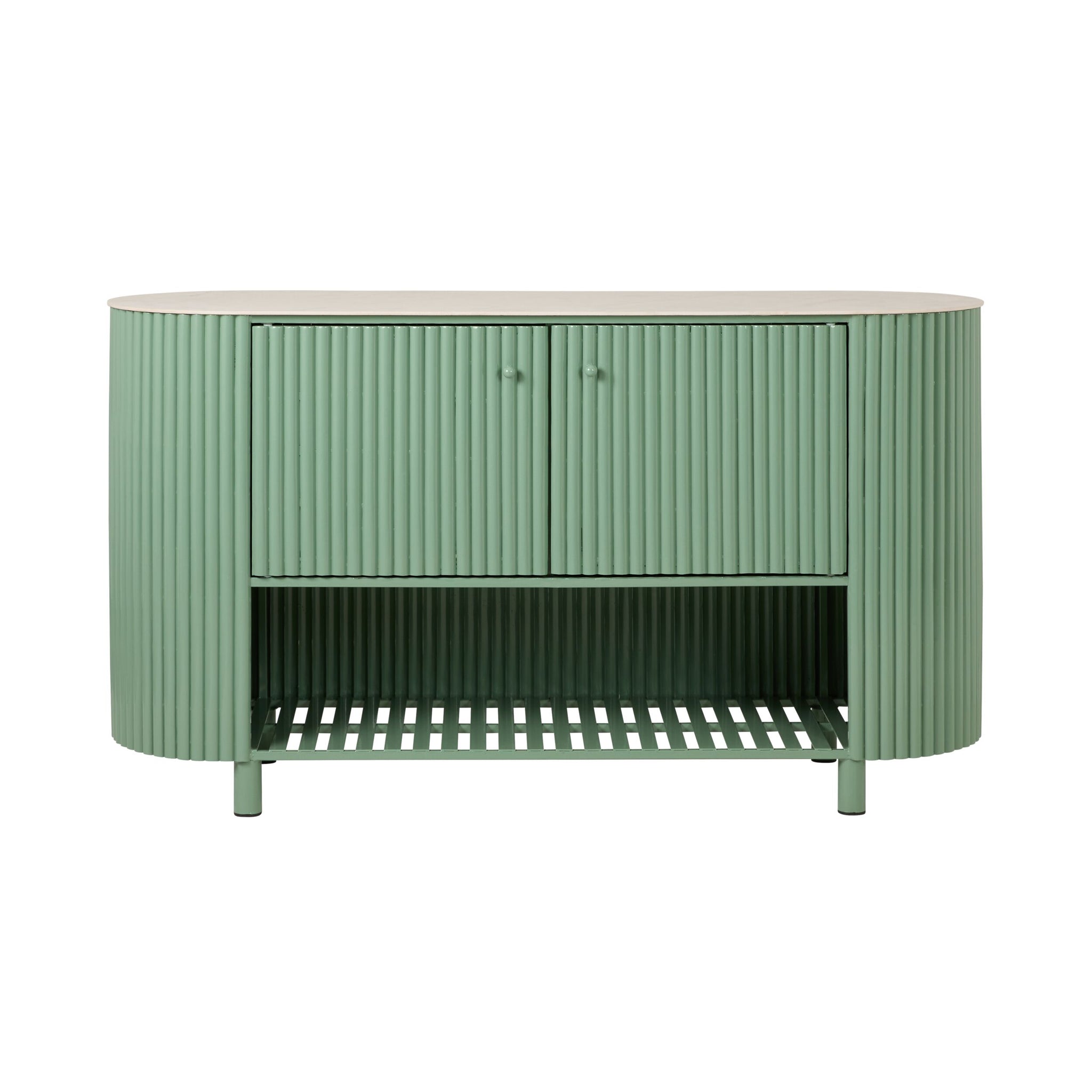 Ripple Kitchen Island Bench Sage Green