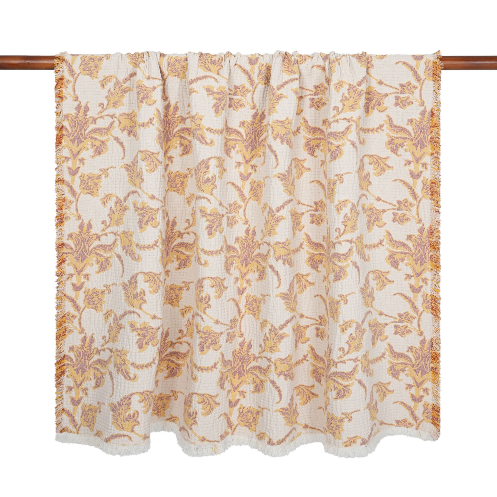 Jacquard Garden Cotton Throw 130x170cm Brocade