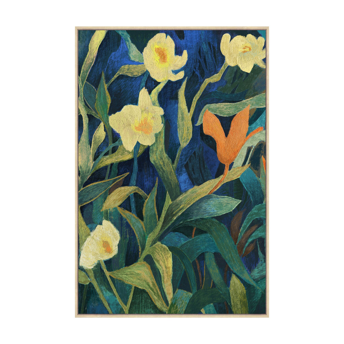 Garden of Delights Framed Textured Print 80x120cm