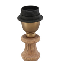 Wellington Oak Wood Table Lamp Base 12x12x36cm
