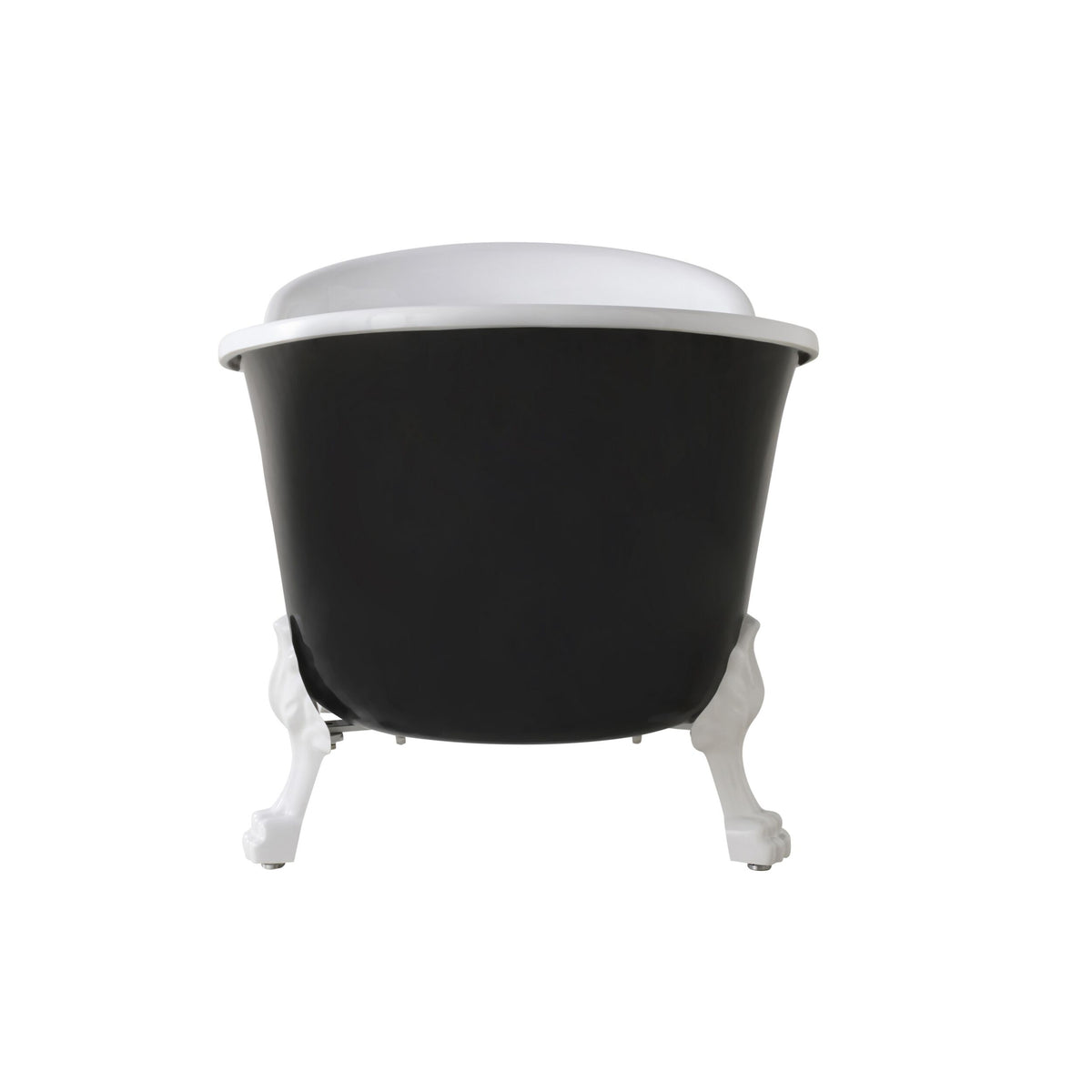Alto Black Bath 1520mm with White Feet Package