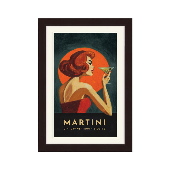 Martini Cocktail Framed Print 45x65cm