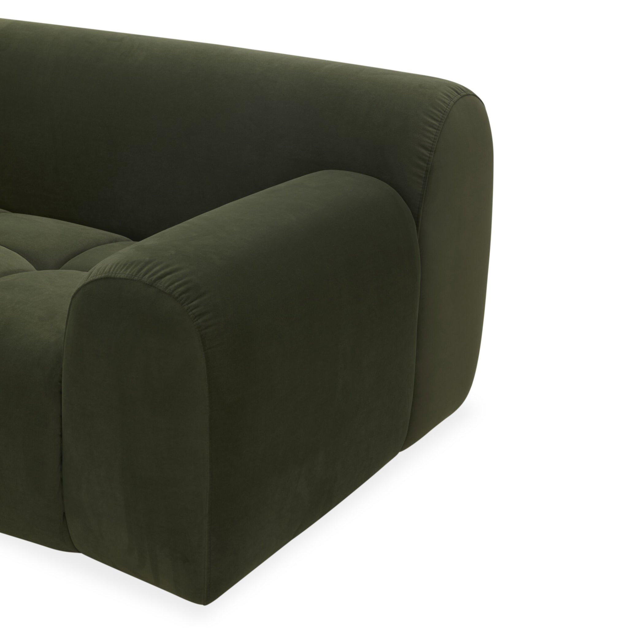 Alexis 3 Seater Velvet Sofa Eucalyptus