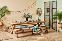 Reclaimed Teak Outdoor Dining Table 260cm - 3 Pce Package