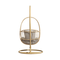 Byron Hanging Chair Natural/Taupe Grey Cushion
