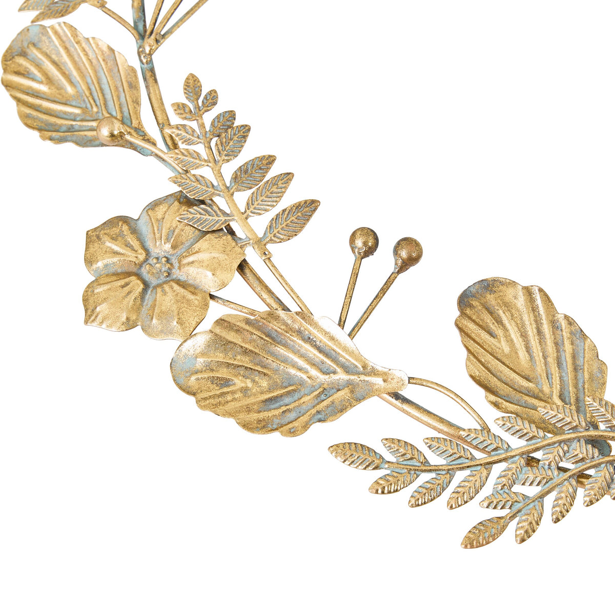 Heirloom Brass Botanical Christmas Wreath 55cm