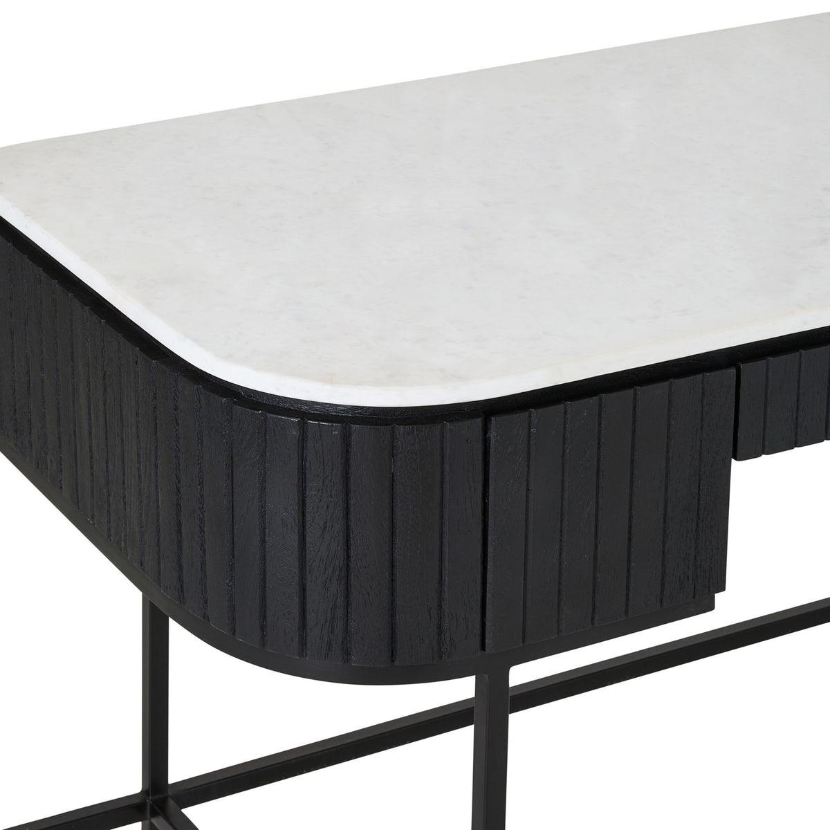 Deva Large 3 drawer Desk Black