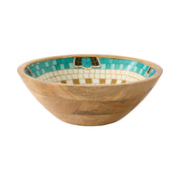 Mystic Scarab Mango Wood Round Bowl 23.5cm