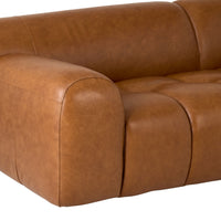 Alexis 3 Seater Leather Sofa Dakota Saddle