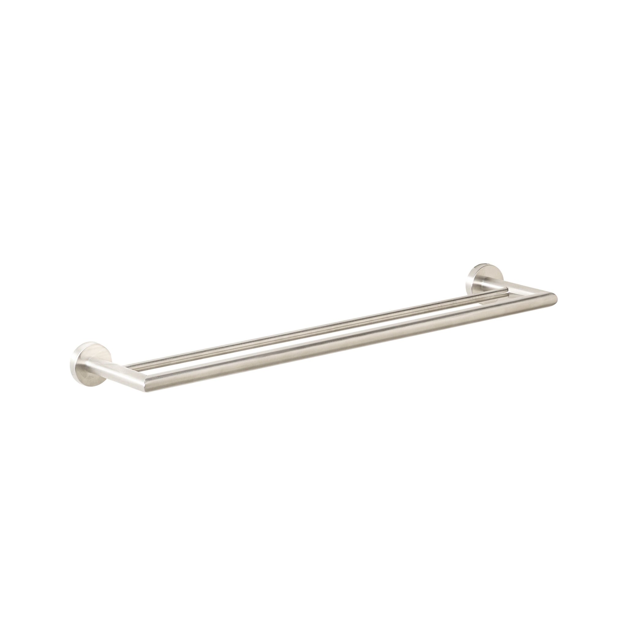 Harper Double Towel Rail 60cm Brushed Nickel