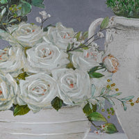 Galleries Porcelain Petals Framed Textured Print 120x60cm