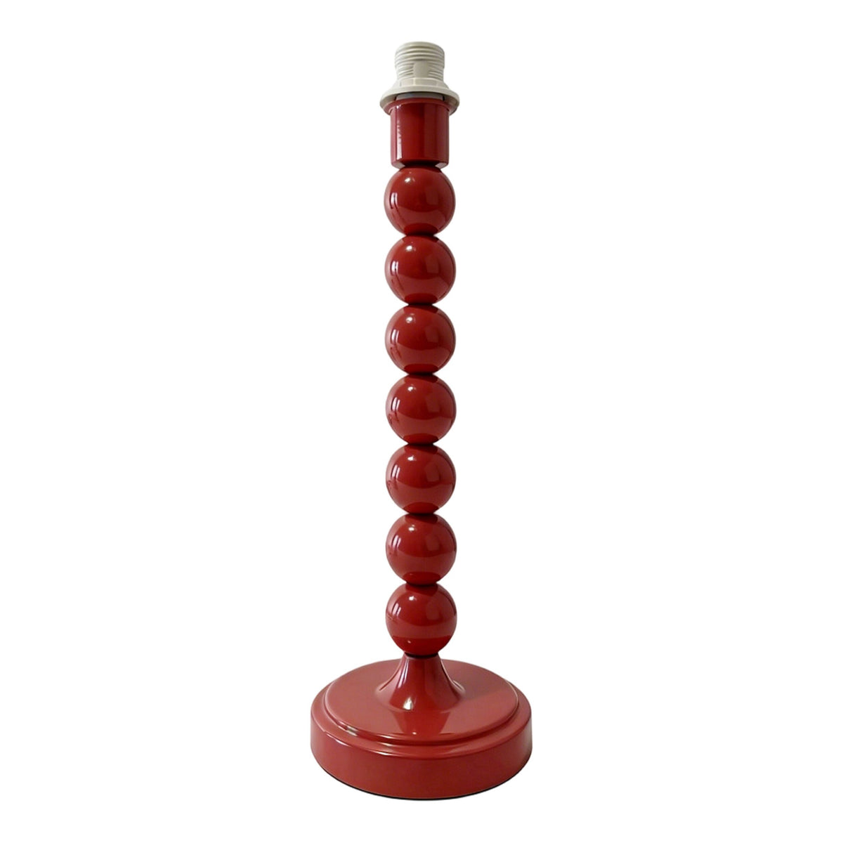 Carousel Metal Table Lamp Base Red 31cm