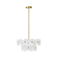 Sonny 4 Light Glass Chandelier Cloudy Milk 50cm Package