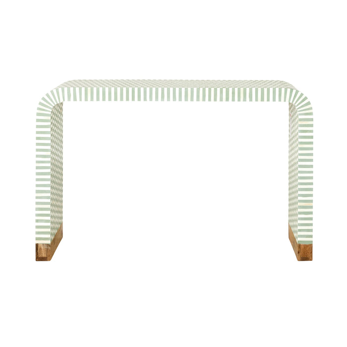 Nylah Curved Bone Inlay Console Table