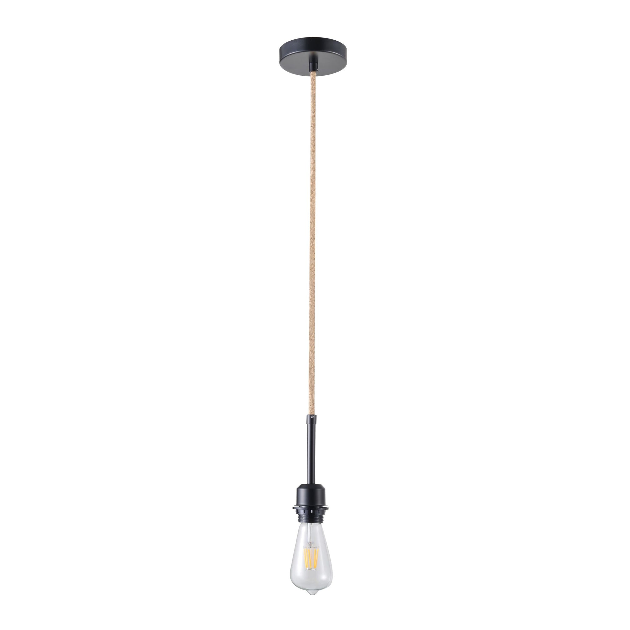 Cloth Cord Suspension 150cm Black With Jute Cord