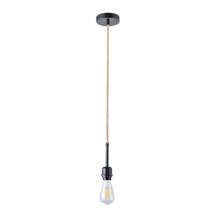Cloth Cord Suspension 150cm Black With Jute Cord