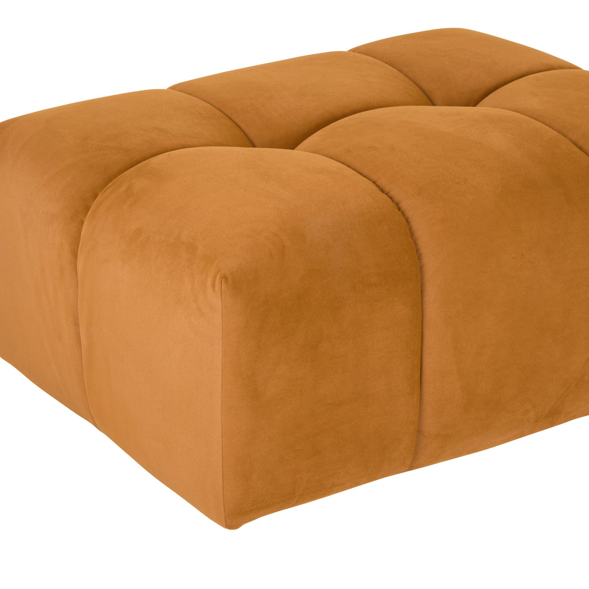 Alexis Ottoman Velvet Sofa Ochre