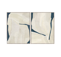 Azure Abstraction Textured Framed Artwork Duo 150x100cm