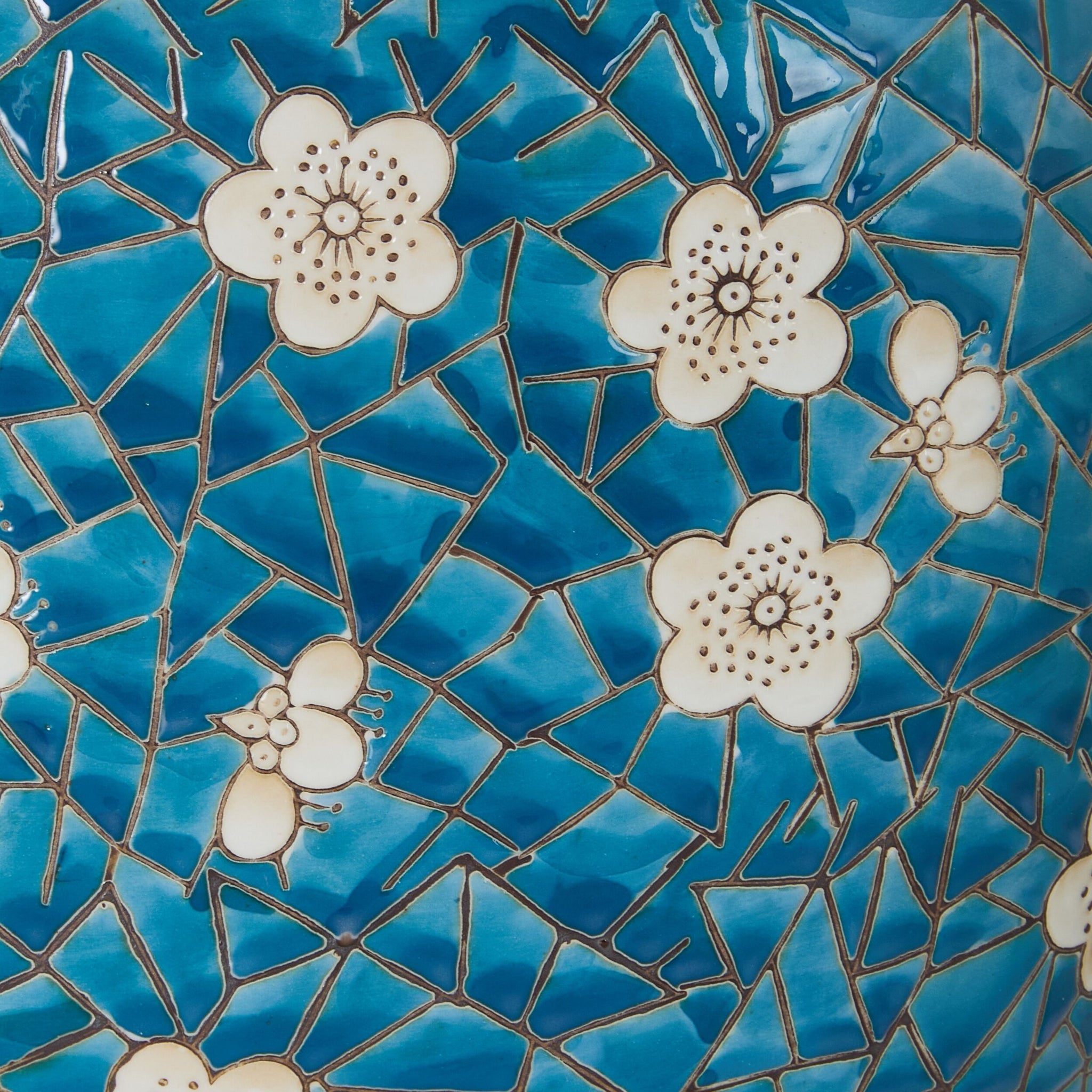 Cherry Blossom Table Lamp Blue 51cm
