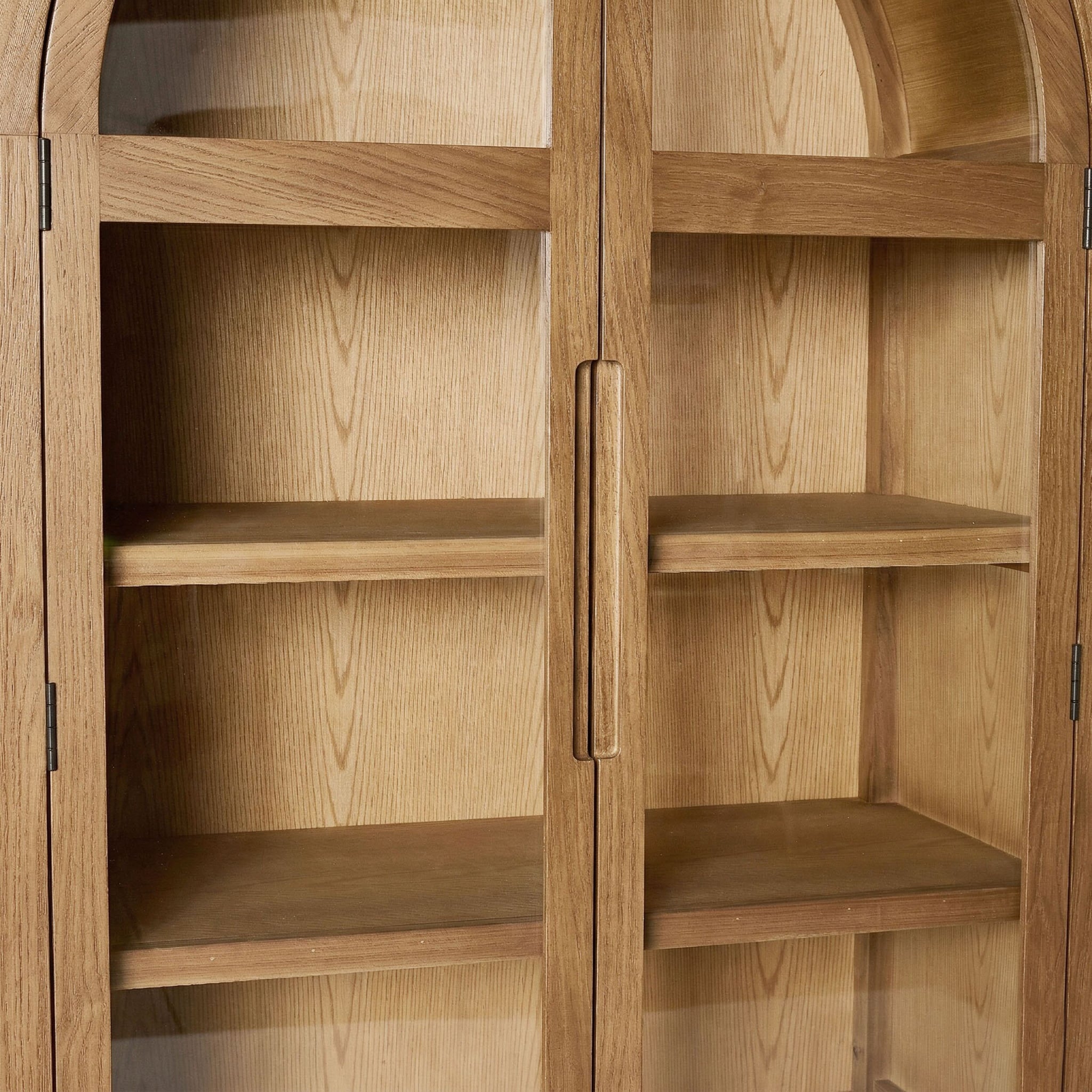 Serene Curved Display Cabinet Natural