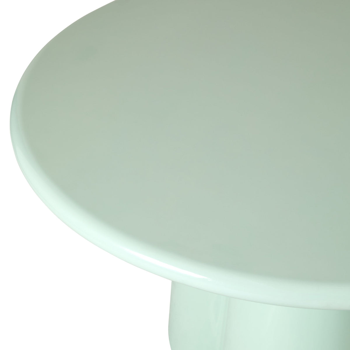 Pavia Round Dining Table Gloss Eucalypt Green