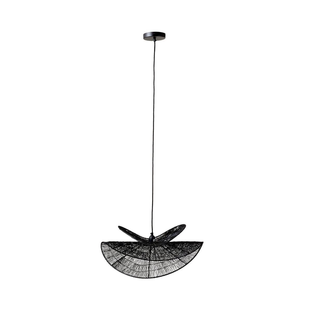 Orbit Metal Wire Pendant Black 55x48x25cm