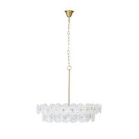 Sonny 8 Light Glass Chandelier Cloudy Milk 80cm Package