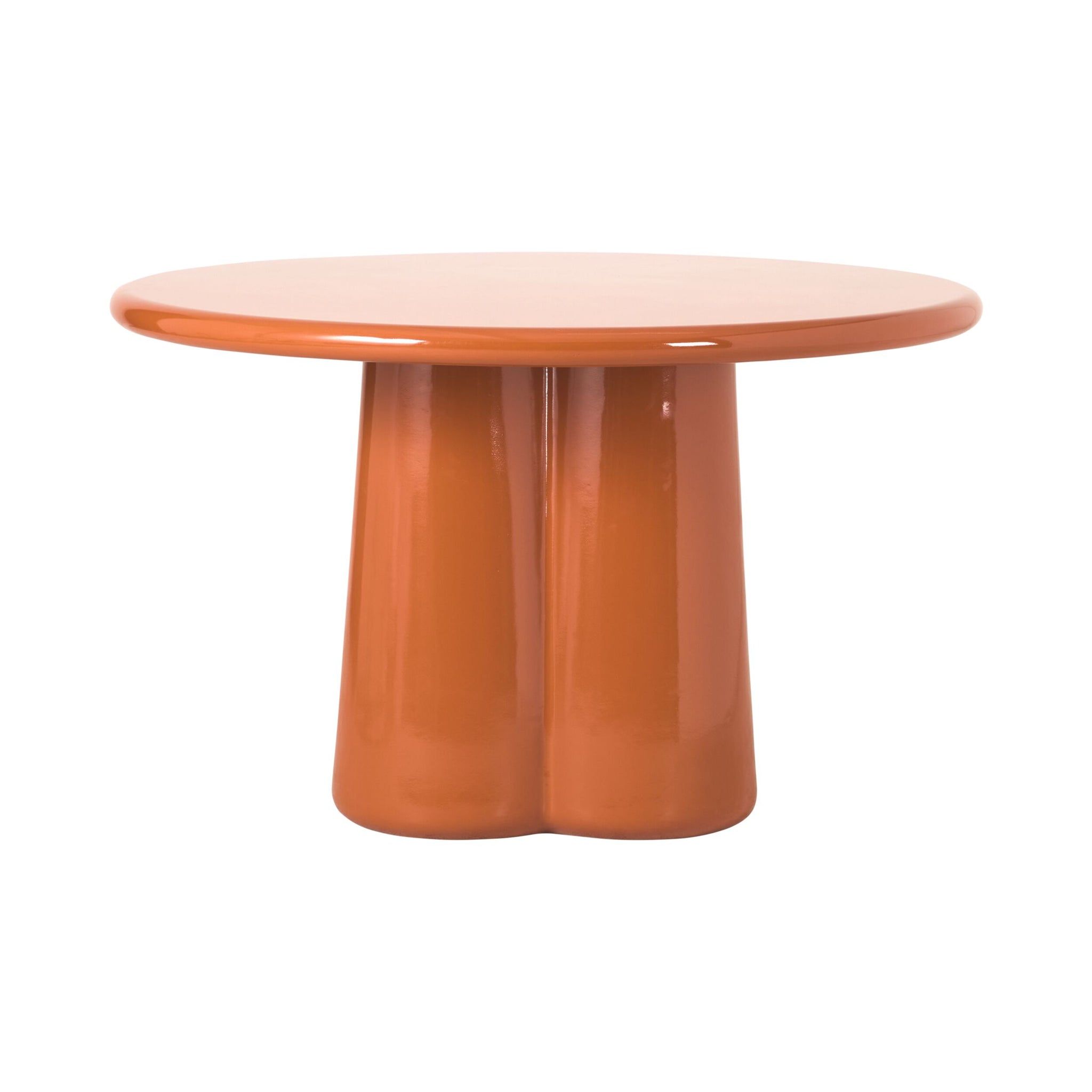 Pavia Round Dining Table Gloss Tuscan Orange