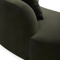 Wylder 4 Seater Curved Sofa Velvet Eucalyptus