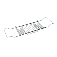 Experience ultimate relaxation with the Regency Bath Caddy Chrome, made from durable carbon steel. Its sleek chrome finish complements any tapware range and includes a convenient center book holder for your reading pleasure.