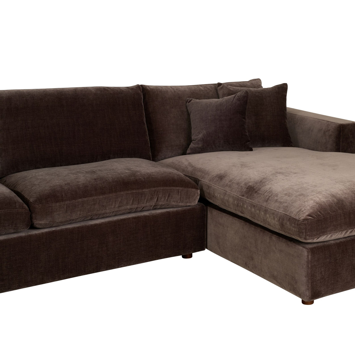 Oakley 4 Seater Right Chaise Sofa Truffle