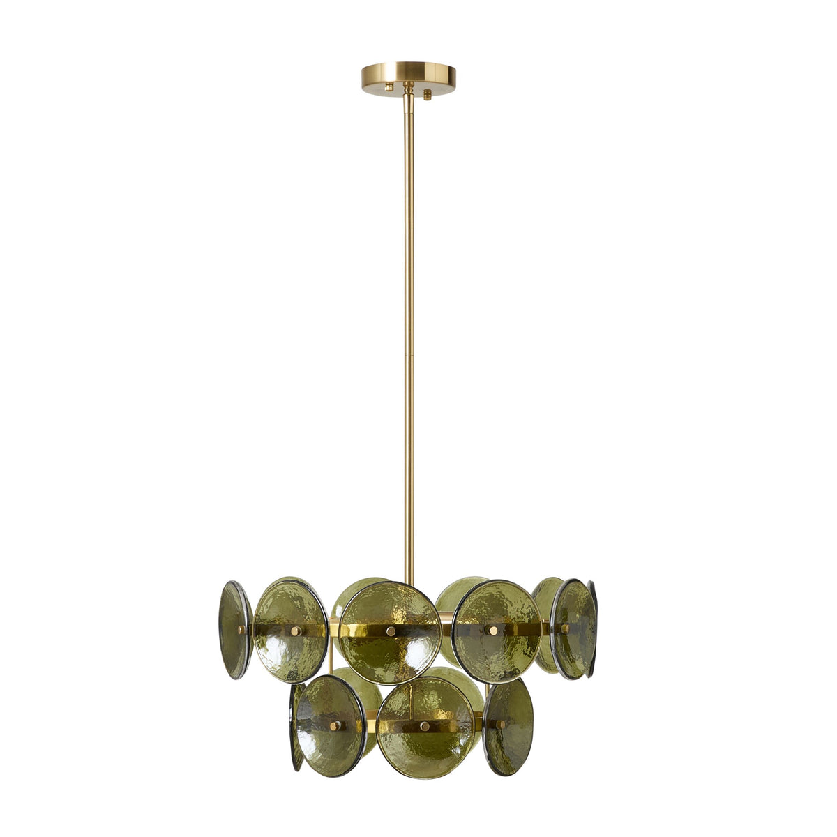 Sonny 4 Light Glass Chandelier Green 50cm