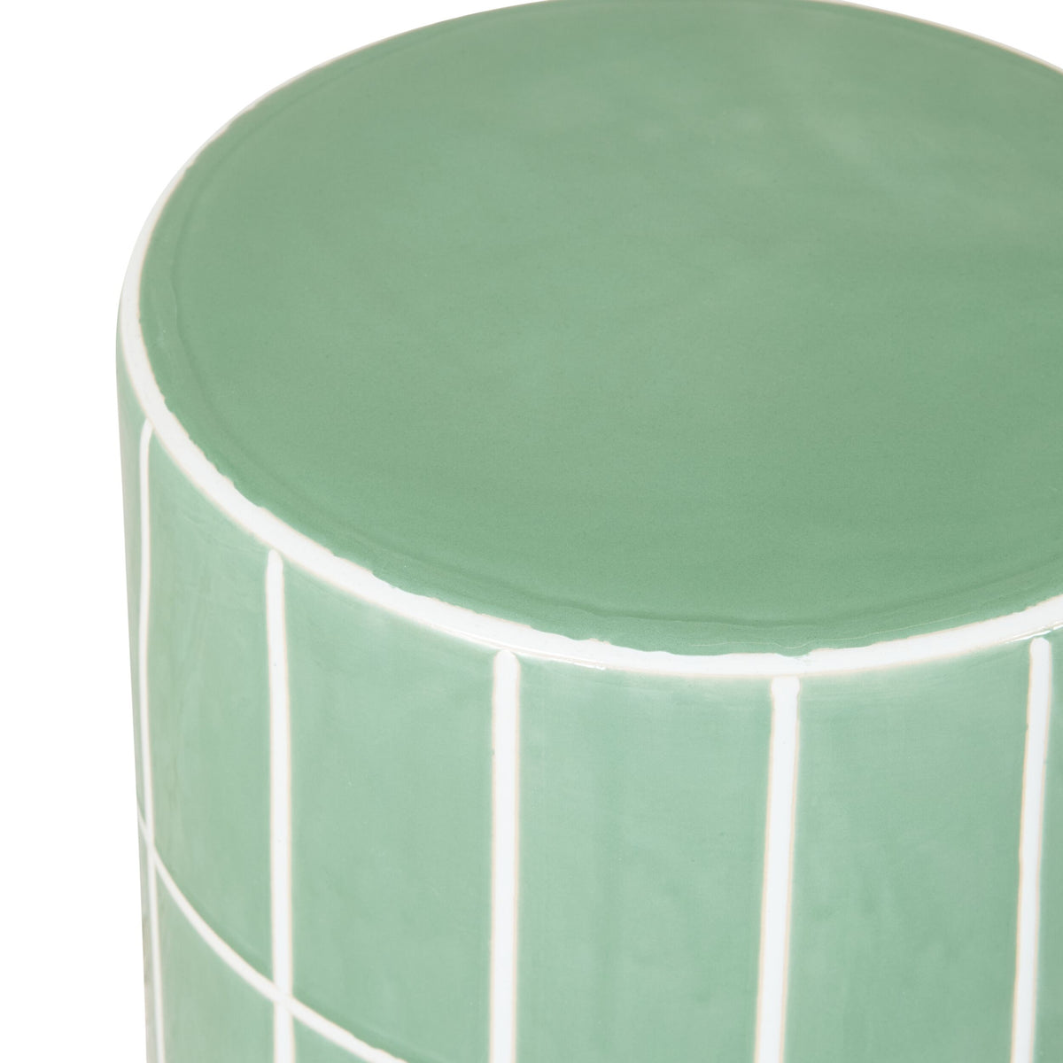 Grid Stool Green/White