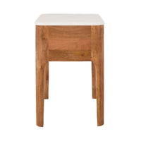 Amour Marble Top Single Drawer Bedside