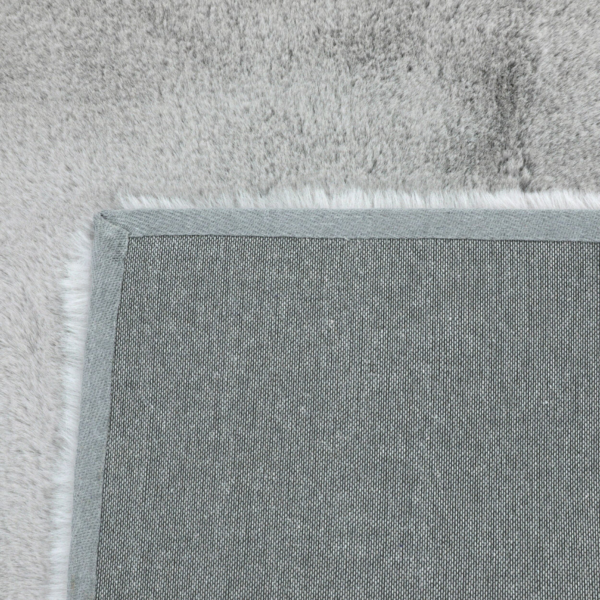 Faux Rabbit Fur Rug Soft Grey 150x240cm