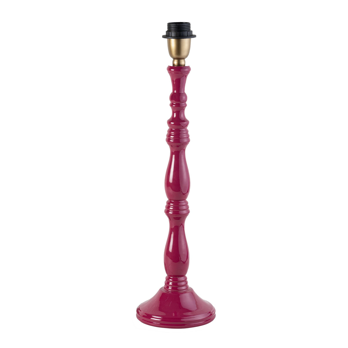 Beadline Wooden Table Lamp Fuchia Purple Base Only 12cmx28cm