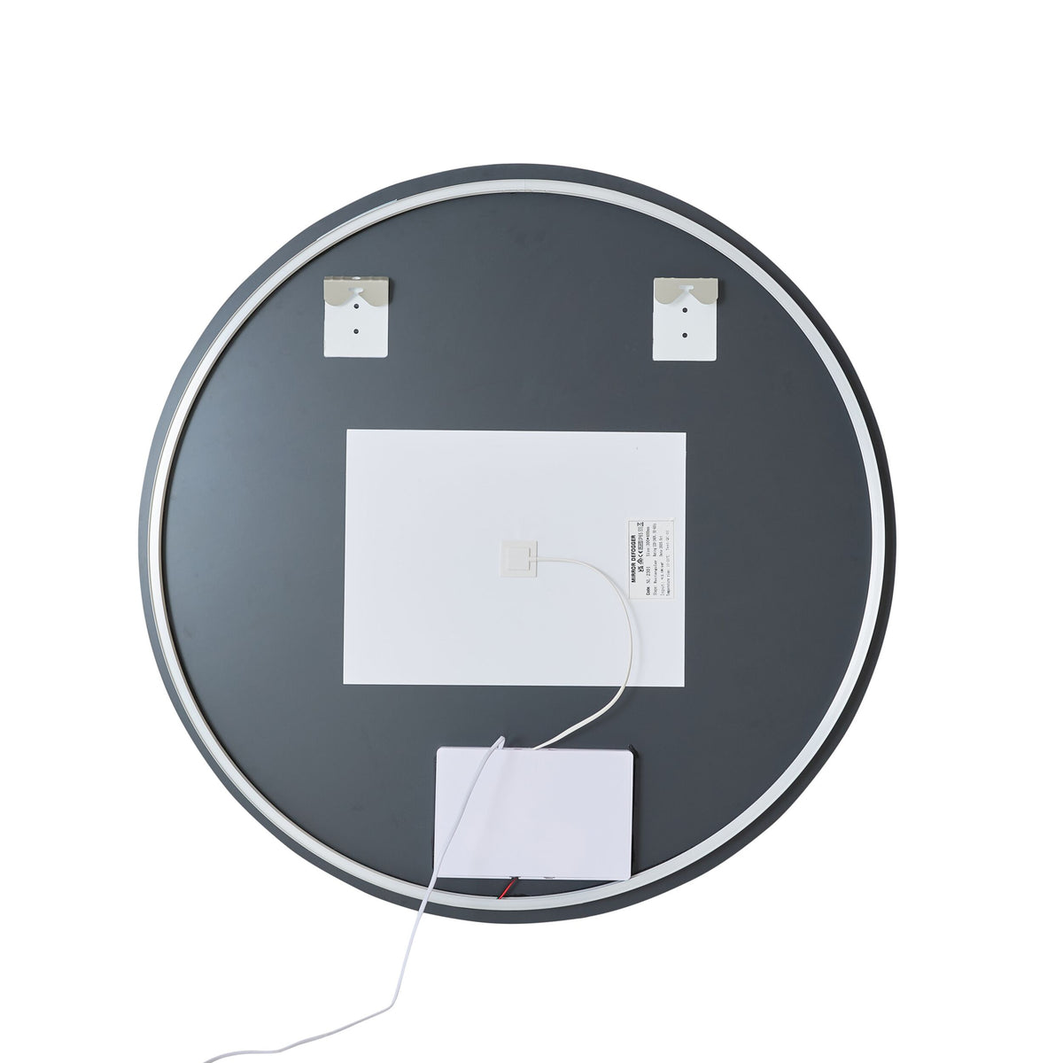 Bowen Round LED Vanity Mirror Silver 90cm