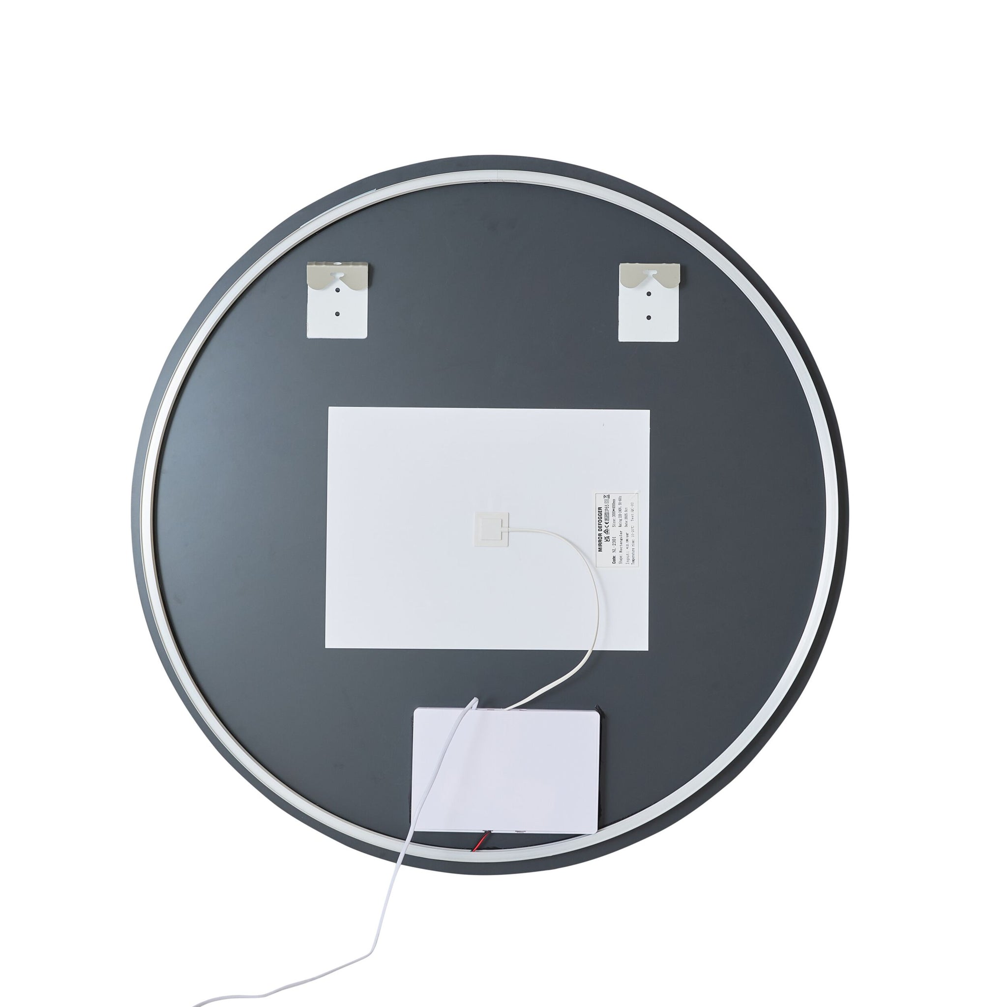 Bowen Round LED Vanity Mirror Silver 90cm