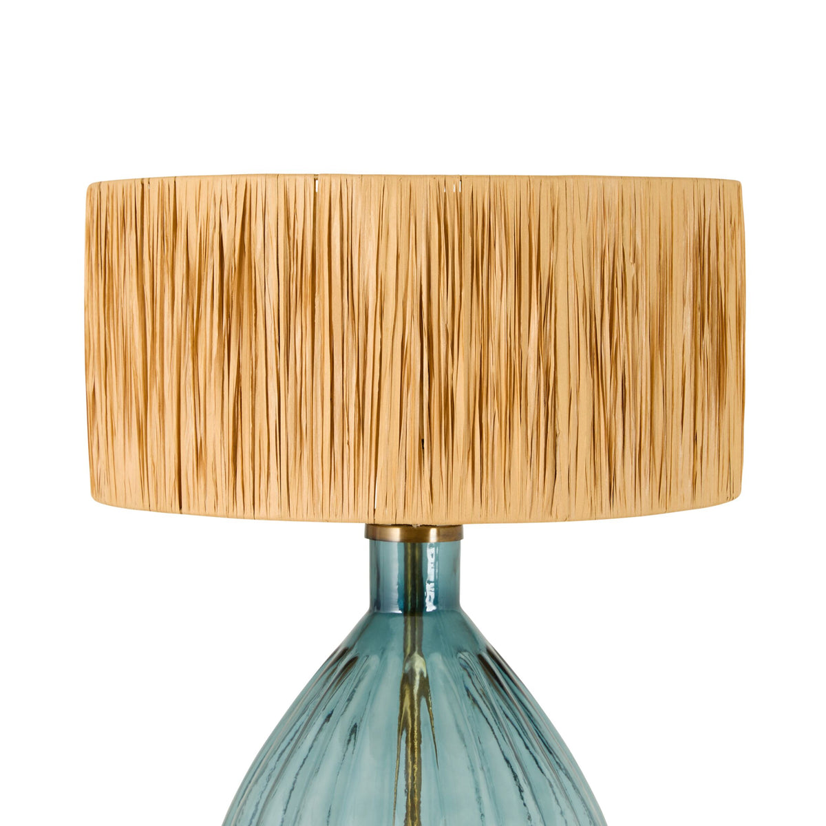 Elisa Glass Table Lamp Blue 80cm