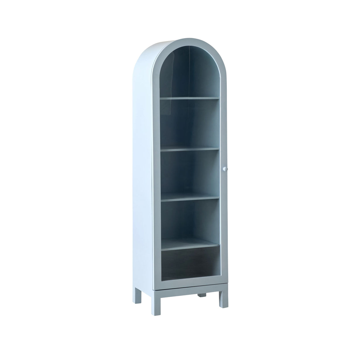 Paige Curved Display Cabinet Blue