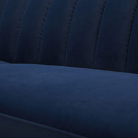 Stitch 3 Seater Velvet Sofa Indigo