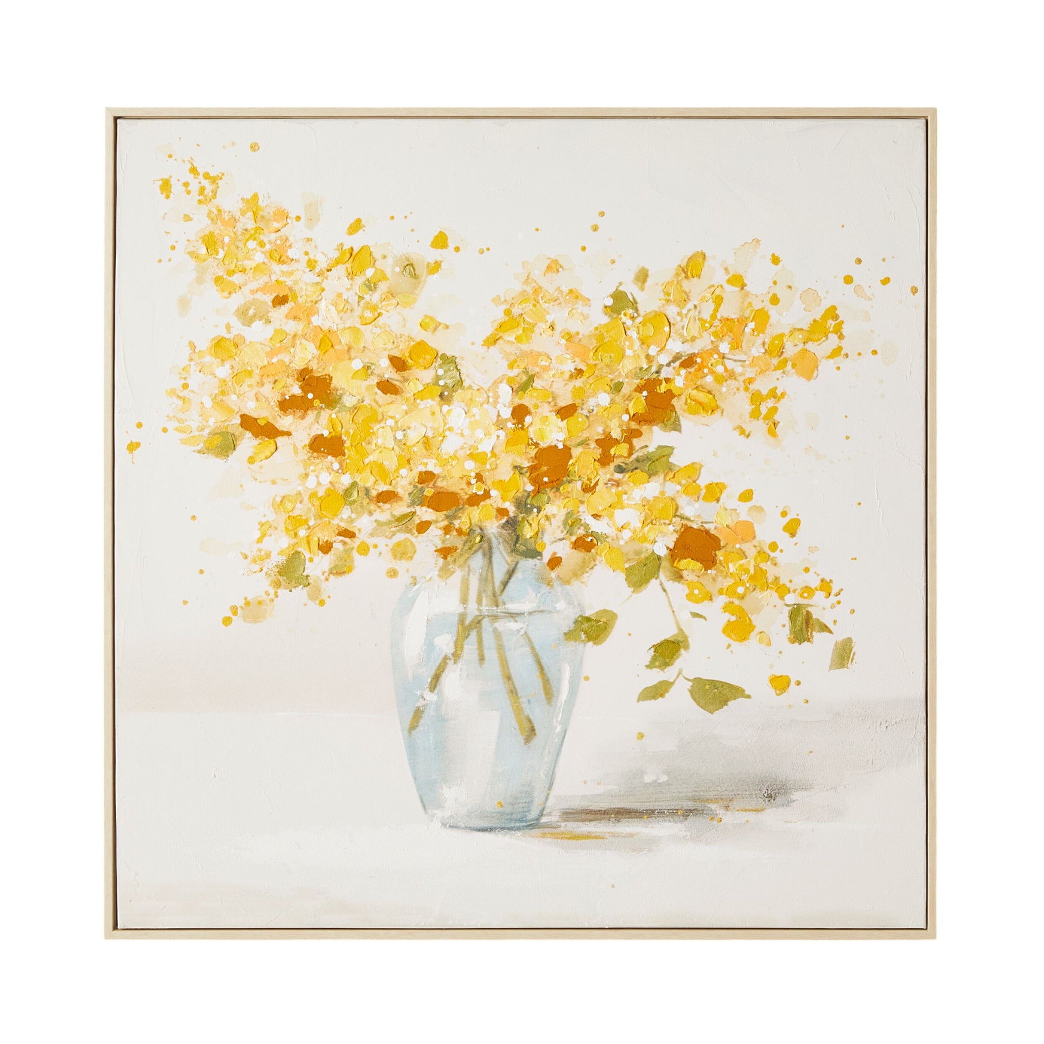 Fresh Picked Wattle Framed Oil Painting 82.5x82.5cm