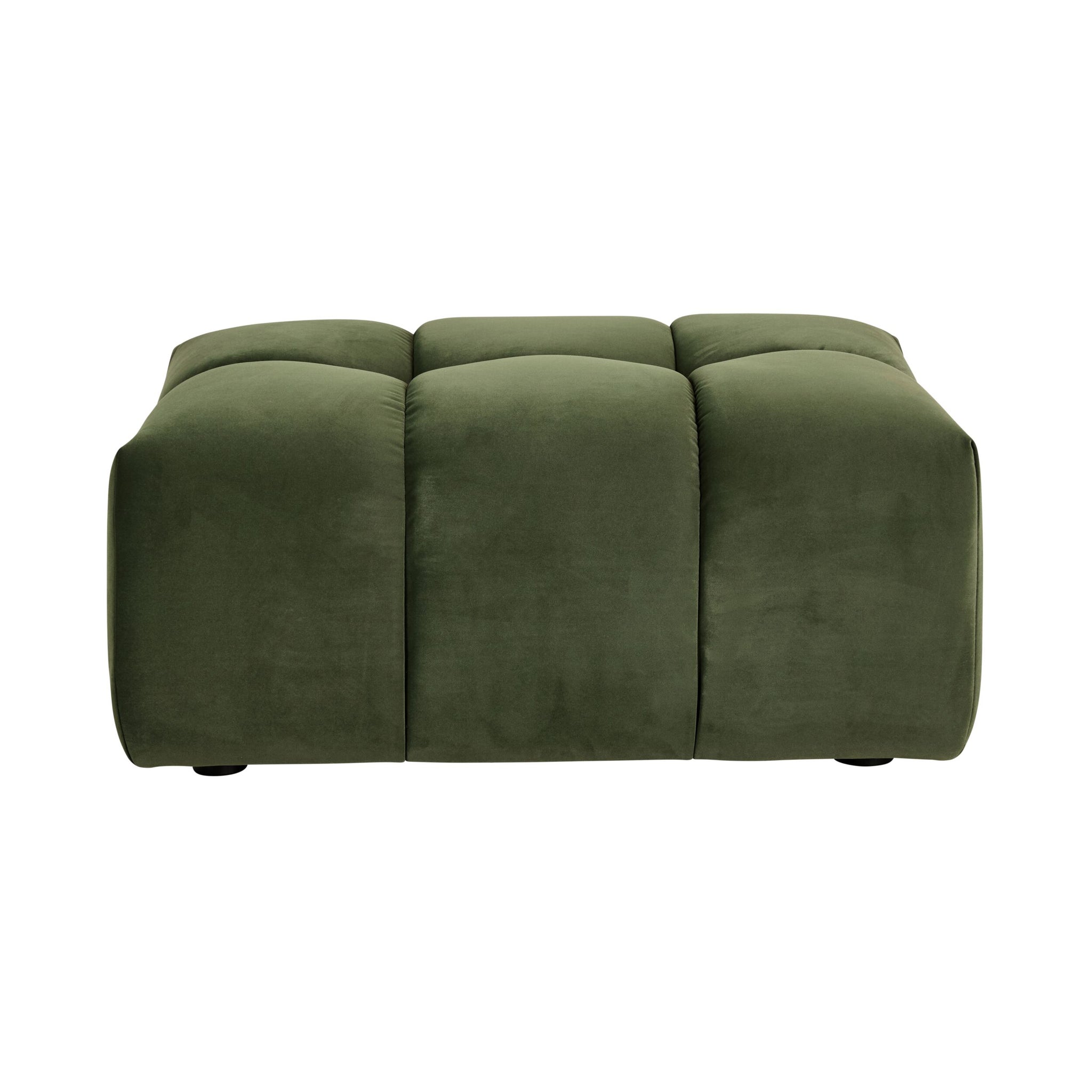 Alexis Ottoman Velvet Sofa Eucalyptus