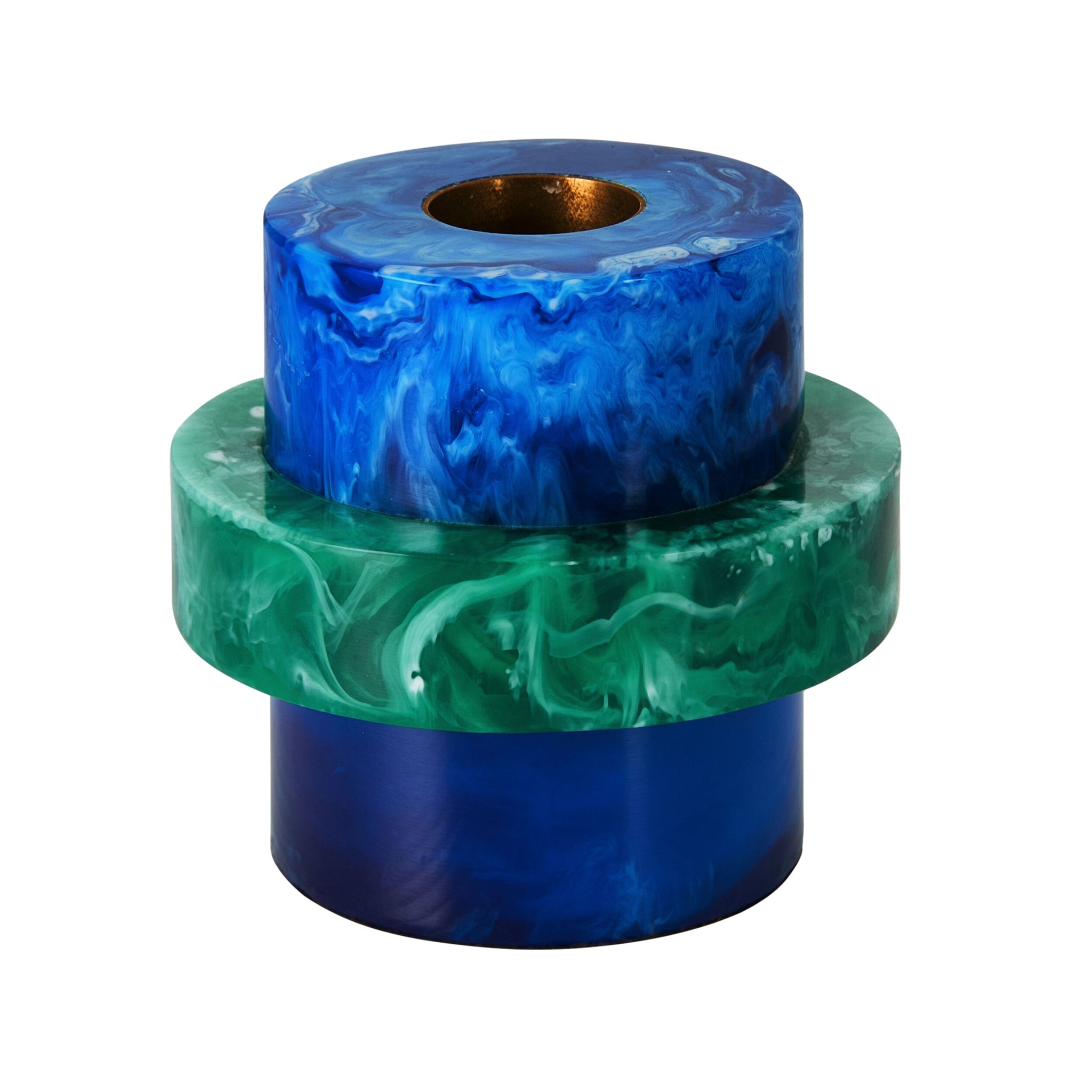 Poppi Two Tone Candle Holder Amalfi Blue