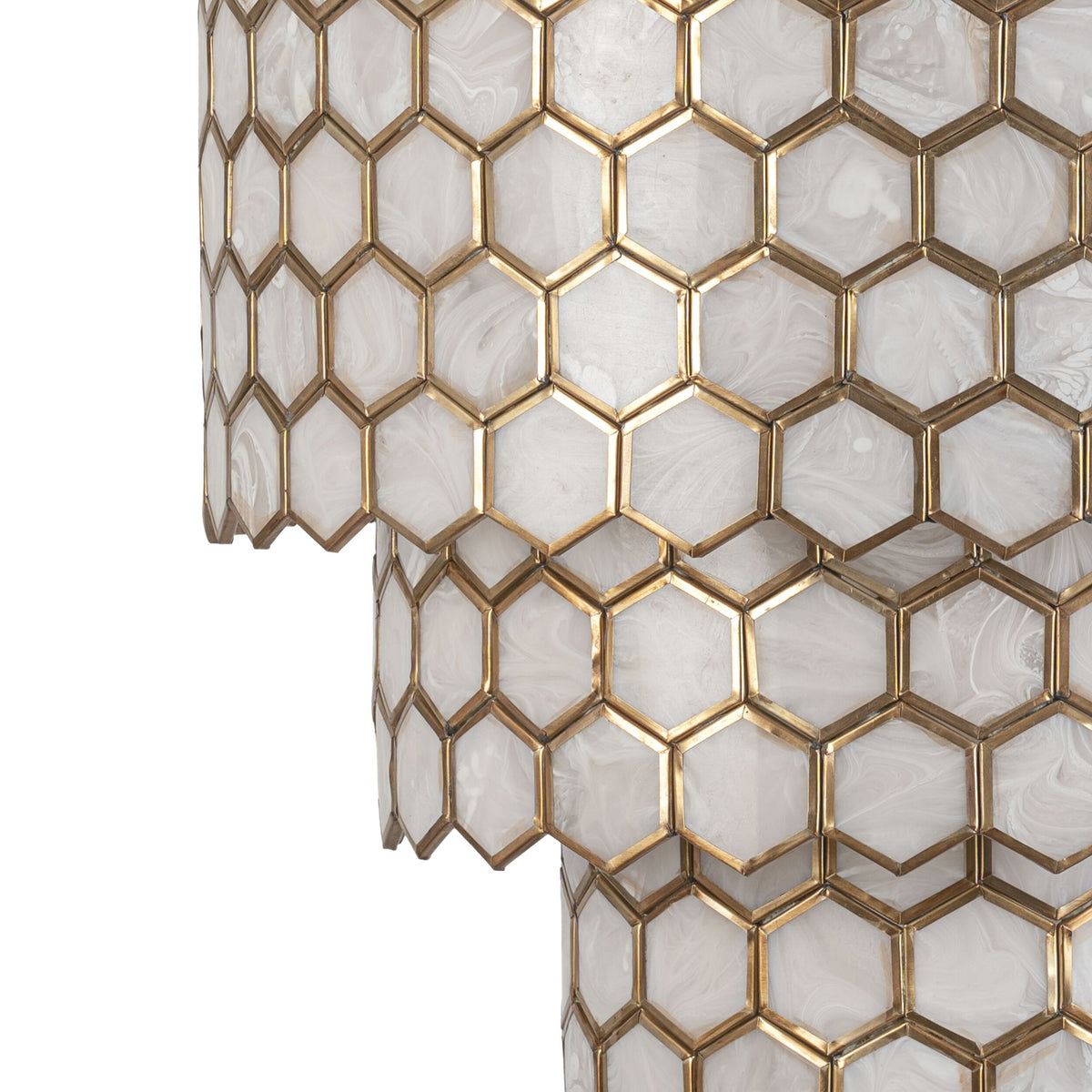 Honeycomb 3 Tier Resin Chandelier 44x45cm