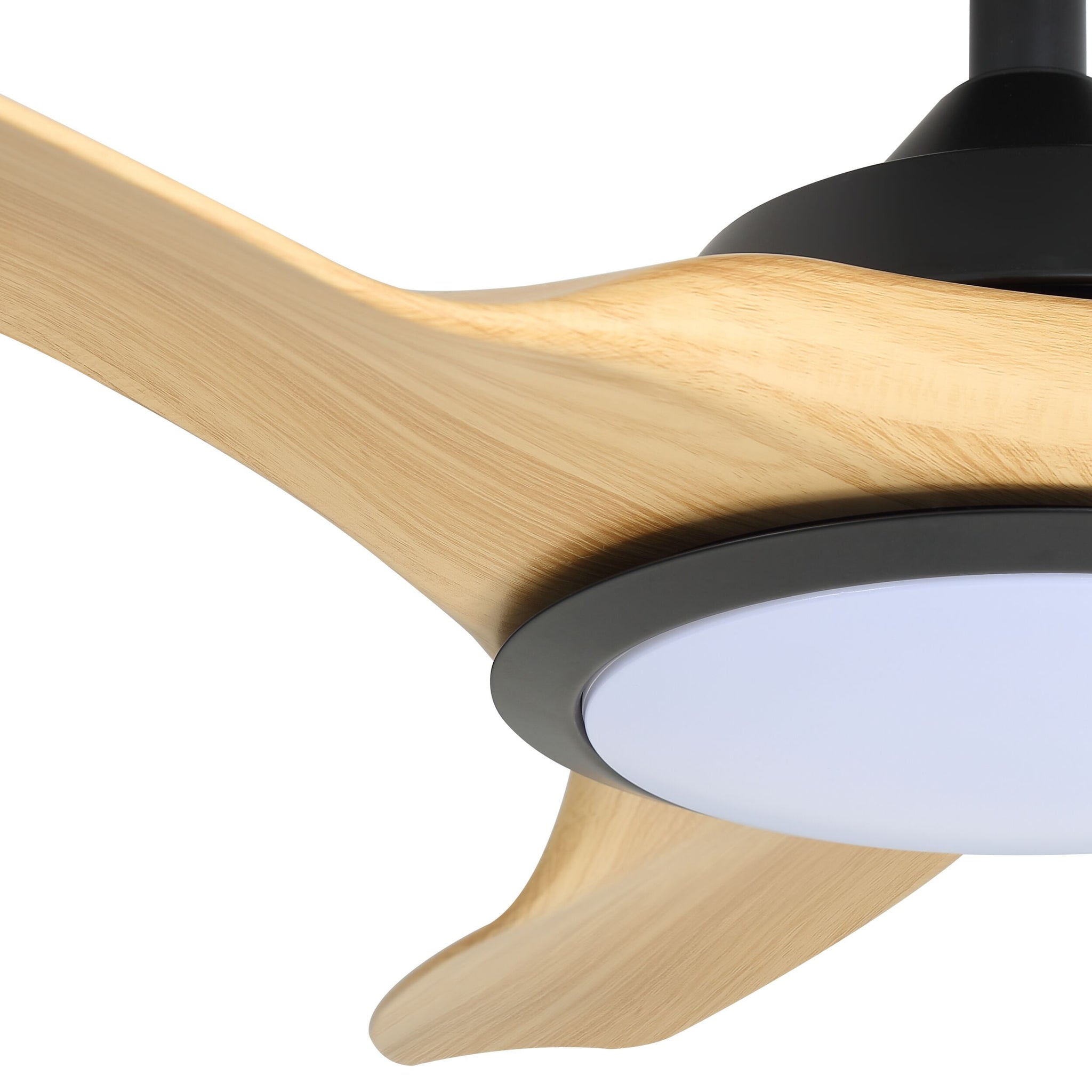 Harbour 132cm Indoor DC Fan - Black with Natural ABS Blades