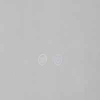 Bowen Asymmetrical LED Vanity Mirror Silver 60x80cm