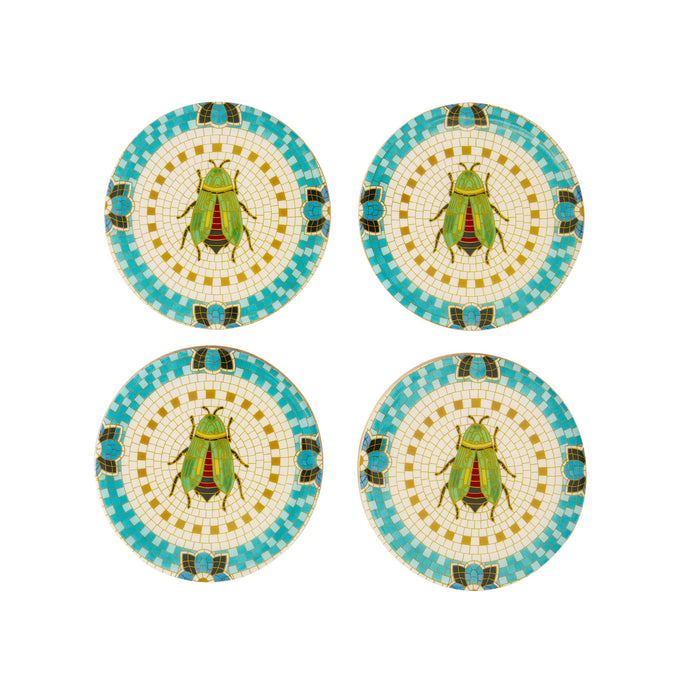 Mystic Scarab Mango Wood Coaster Set