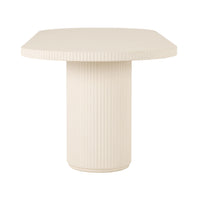 Ravello Ripple Dining Table 240x90cm Ivory Stone