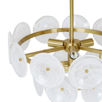 Sonny 4 Light Glass Chandelier Cloudy Milk 50cm Package